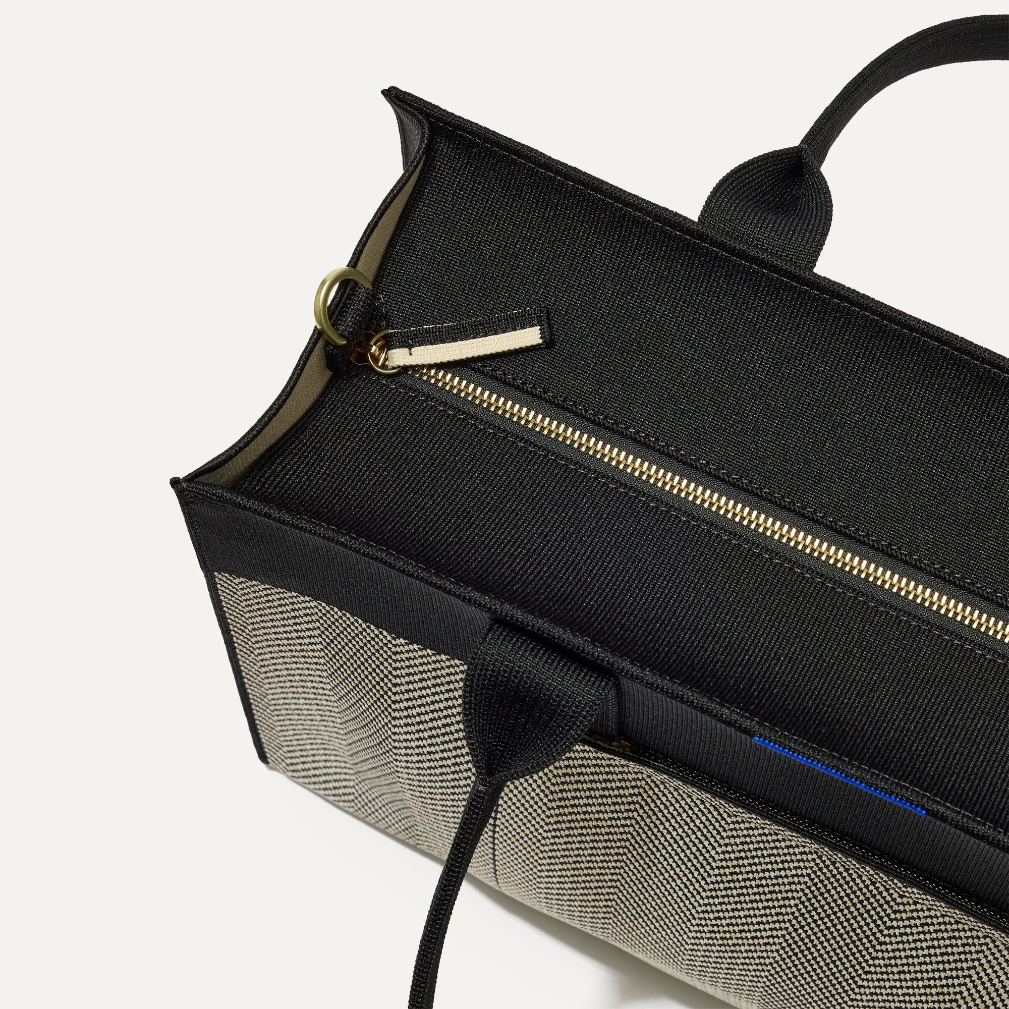 The Classic Tote - Black Herringbone - Image 8